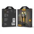 Видео кабел Techsuit Premium Video Cable NexusVision Pro (CX3) - HDMI към HDMI 2.1, UHD 8K@60Hz, 48Gbps, 2m - Сив
