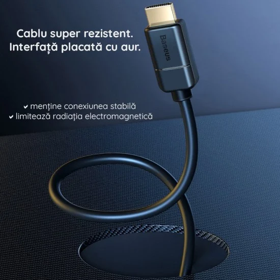 Видео кабел Video Cable (CAKGQ-B01) - HDMI към HDMI, Висока разделителна способност, 2m - Baseus - Черен