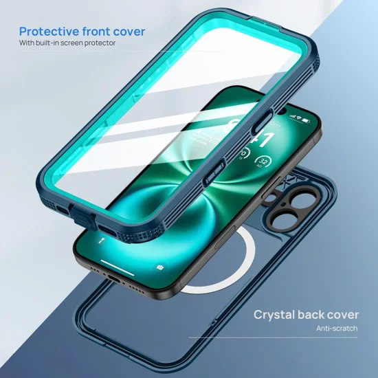 Водоустойчив калъф ShellBox - Waterproof IP68 Case - iPhone 16 - Черен