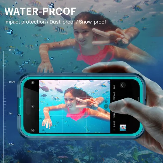 Водоустойчив калъф ShellBox - Waterproof IP68 Case - iPhone 16 - Черен