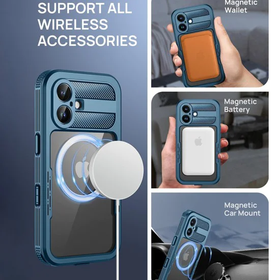 Водоустойчив калъф ShellBox - Waterproof IP68 Case - iPhone 16 - Черен