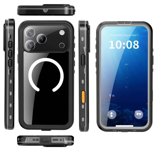 Водоустойчив калъф ShellBox - Waterproof IP68 Case - iPhone 18 Pro Max / iPhone 17 Pro Max - Черен