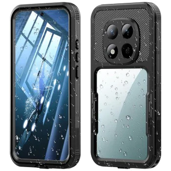 Водоустойчив калъф за Xiaomi Redmi Note 15 Pro 5G - Waterproof IP68 Case - ShellBox - Черен