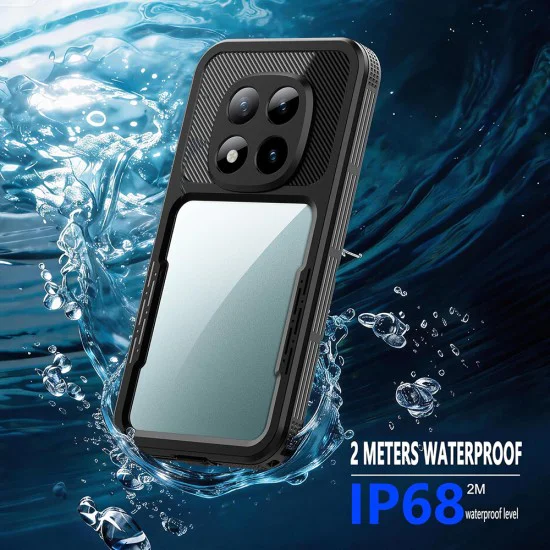 Водоустойчив калъф за Xiaomi Redmi Note 15 Pro 5G - Waterproof IP68 Case - ShellBox - Черен