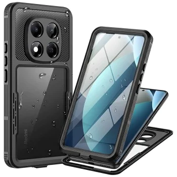 Водоустойчив калъф за Xiaomi Redmi Note 15 Pro 5G - Waterproof IP68 Case - ShellBox - Черен