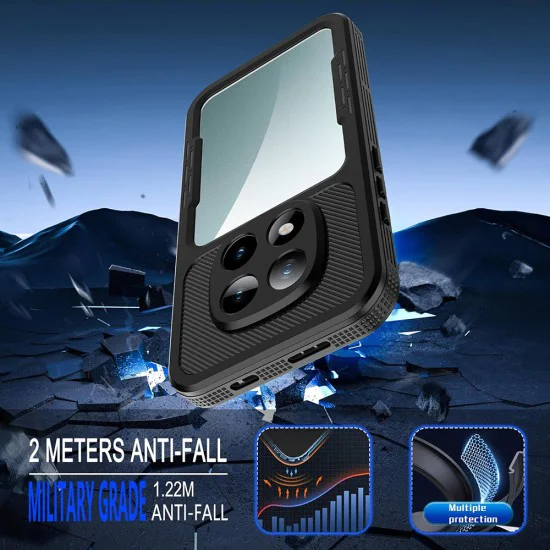 Водоустойчив калъф за Xiaomi Redmi Note 15 Pro 5G - Waterproof IP68 Case - ShellBox - Черен