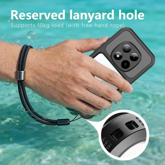 Водоустойчив калъф за Xiaomi Redmi Note 15 Pro 5G - Waterproof IP68 Case - ShellBox - Черен