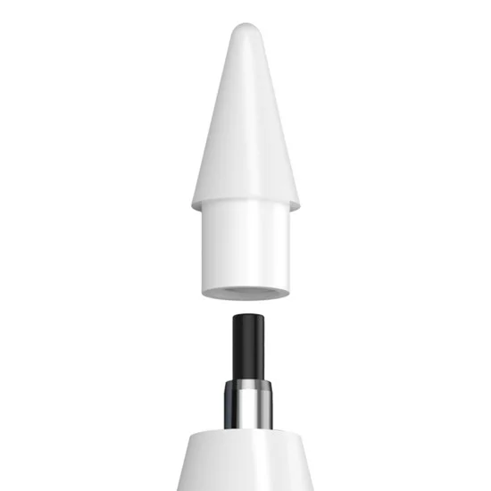 Връхчета за активен стилус (2 броя) Writing Capacitive Stylus Tips (SXBC010002) - Чувствителен сензорен контрол, Гладко рисуване, 12.5x4.9mm - Baseus - Бял