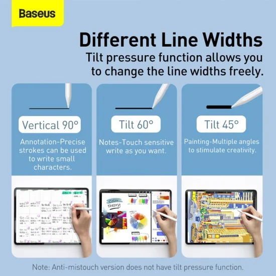 Връхчета за активен стилус (2 броя) Writing Capacitive Stylus Tips (SXBC010002) - Чувствителен сензорен контрол, Гладко рисуване, 12.5x4.9mm - Baseus - Бял