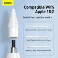 Връхчета за активен стилус (2 броя) Writing Capacitive Stylus Tips (SXBC010002) - Чувствителен сензорен контрол, Гладко рисуване, 12.5x4.9mm - Baseus - Бял