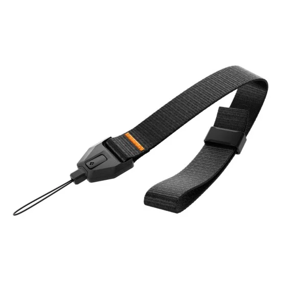 Връзка за ръка Spigen Wrist Lanyard Strap + ConTag (AFA11626) - универсална, автоматично регулиране, бутон за бързо освобождаване - Черен
