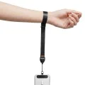 Връзка за ръка Spigen Wrist Lanyard Strap + ConTag (AFA11626) - универсална, автоматично регулиране, бутон за бързо освобождаване - Черен