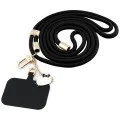Връзка за врата / рамо Hello Kitty Crossbody Cord - с талисман Kitty Head, универсална, найлон, 150cm - Черна