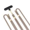 Връзка за телефон 3mk Crossbody Cord Easy Clip Elite (RWS2-70) - Luxury Design, Nylon, Durable, 0.8m, Universal - Gold Taupe