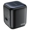 Зарядна станция Acefast (Z10) - 3x Type-C, USB, GaN PD100W, прибиращ се USB-C кабел, интелигентен TFT цветен дисплей - Черна