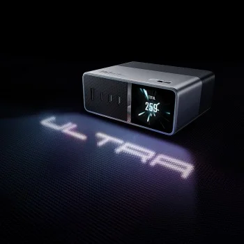 Зарядна станция TA3005U (CUKTA300OGGR) - с USB-C кабел, DC, USB, Type-C, PD3.1, GaN, Екран дисплей, 300W - Cuktech - Сив