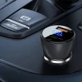 Зарядно за кола Acefast (B6) - с дигитален дисплей, USB, Type-C, бързо зареждане, 63W, PD3.0, PPS, QC3.0, цинкова сплав - Черно