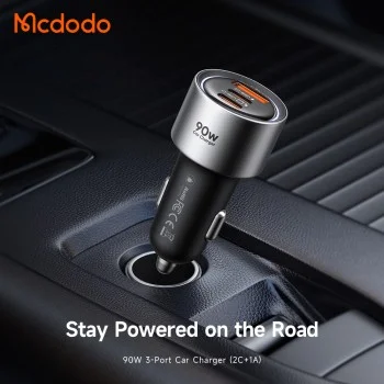 Зарядно за кола Mcdodo Gana Series (CC-3110) - 2x Type-C, USB, 90W, алуминиева сплав, 12-24V - Черно