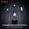 Зарядно за кола Mcdodo Gana Series (CC-3110) - 2x Type-C, USB, 90W, алуминиева сплав, 12-24V - Черно