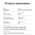 Зарядно за лаптоп Yesido Universal Laptop Adapter (CG11E) - Smart Chip, 65W, 5A, 1m - Черно