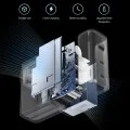 Зарядно за мрежа AD1003EU (CKAD1003EUGW) - с включен Type-C кабел, 2x USB-C, USB, 100W, GaN Технология - Cuktech - Бял
