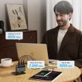 Зарядно за мрежа AD1003EU (CUKAD1003EUG) - с включен Type-C кабел, 2x USB-C, USB, 100W, GaN Технология - Cuktech - Сив
