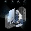 Зарядно за мрежа AD1003EU (CUKAD1003EUG) - с включен Type-C кабел, 2x USB-C, USB, 100W, GaN Технология - Cuktech - Сив