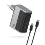 Зарядно за мрежа AD1404UEU (CKAD1404UEUG) - с включен Type-C кабел, 3x USB-C, USB, 140W, Бързо зареждане - Cuktech - Сив