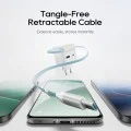 Зарядно за мрежа AD653W (CUKA653WEUWT) - с прибиращ се USB-C кабел, USB-C, USB, 67W, GaN Технология, 0.7m - Cuktech - Бял