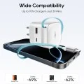 Зарядно за мрежа AD653W (CUKA653WEUWT) - с прибиращ се USB-C кабел, USB-C, USB, 67W, GaN Технология, 0.7m - Cuktech - Бял