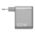 Зарядно за мрежа Wall Charger (B121BG41) - Бързо зареждане, с Дисплей, 100W, 2x USB-C, USB - Anker - Сребрист