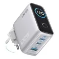 Зарядно за мрежа Wall Charger (B121BG41) - Бързо зареждане, с Дисплей, 100W, 2x USB-C, USB - Anker - Сребрист