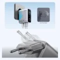 Зарядно за мрежа Wall Charger (B121BG41) - Бързо зареждане, с Дисплей, 100W, 2x USB-C, USB - Anker - Сребрист