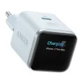Зарядно за мрежа Wall Charger Nano (A121DG31) - Type-C, GaN, Бързо зареждане, със Смарт дисплей, Care Mode, 45W, EU - Anker - Син