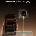 Зарядно за мрежа Wall Charger Nano (A121DG31) - Type-C, GaN, Бързо зареждане, със Смарт дисплей, Care Mode, 45W, EU - Anker - Син