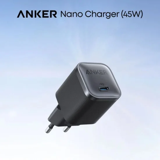 Зарядно за мрежа Wall Charger Nano (A2692L11) - GaN, Бързо зареждане, Type-C, 45W, EU - Anker - Черен