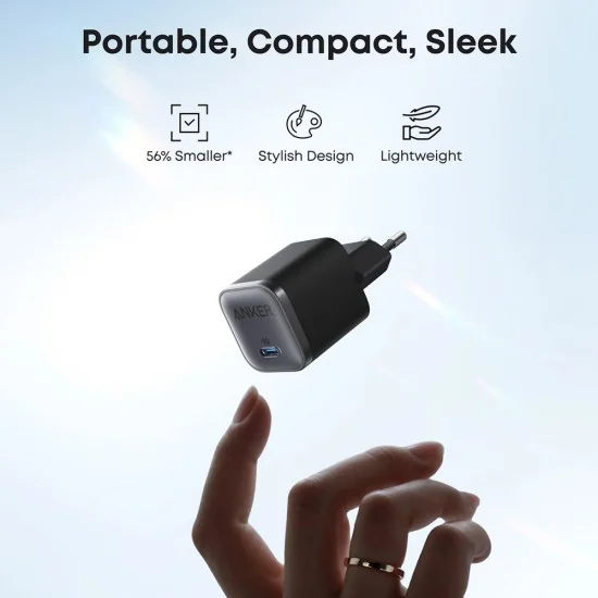 Зарядно за мрежа Wall Charger Nano (A2692L11) - GaN, Бързо зареждане, Type-C, 45W, EU - Anker - Черен