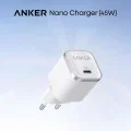 Зарядно за мрежа Wall Charger Nano (A2692L21) - GaN, Бързо зареждане, Type-C, 45W, EU - Anker - Бял