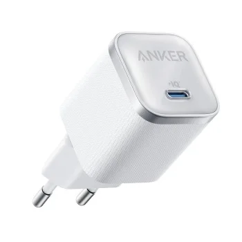 Зарядно за мрежа Wall Charger Nano (A2692L21) - GaN, Бързо зареждане, Type-C, 45W, EU - Anker - Бял