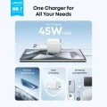 Зарядно за мрежа Wall Charger Nano (A2692L21) - GaN, Бързо зареждане, Type-C, 45W, EU - Anker - Бял