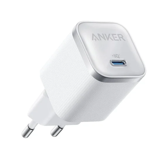 Зарядно за мрежа Wall Charger Nano (A2692L21) - GaN, Бързо зареждане, Type-C, 45W, EU - Anker - Бял