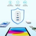 Зарядно за мрежа Wall Charger Zolo (A121EG21) - GaN Бързо зарядно, 2x Type-C, USB, 100W, EU - Anker - Бял