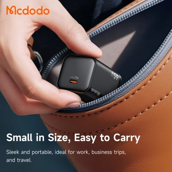 Зарядно за стена Mcdodo Ultimate Mini (CH-0850) - GaN USB-C, 65W, бързо зарядно - Черно