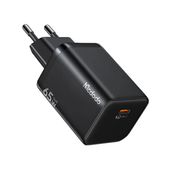Зарядно за стена Mcdodo Ultimate Mini (CH-0850) - GaN USB-C, 65W, бързо зарядно - Черно