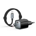 Зарядно устройство за мрежа Mcdodo Wall Charger Nano Series (CH-4433) - с включен Type-C кабел, USB-C порт, GaN, 45W, 1.2m - Черен