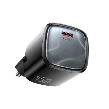 Зарядно устройство за мрежа Mcdodo Wall Charger Nano Series (CH-4433) - с включен Type-C кабел, USB-C порт, GaN, 45W, 1.2m - Черен