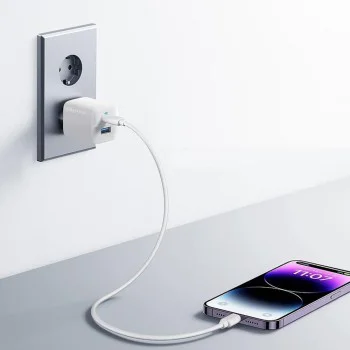 Зарядно устройство Anker 323 (Wall Charger) - Type-C, USB, 33W - Бяло