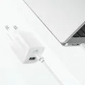 Зарядно устройство Anker 323 (Wall Charger) - Type-C, USB, 33W - Бяло