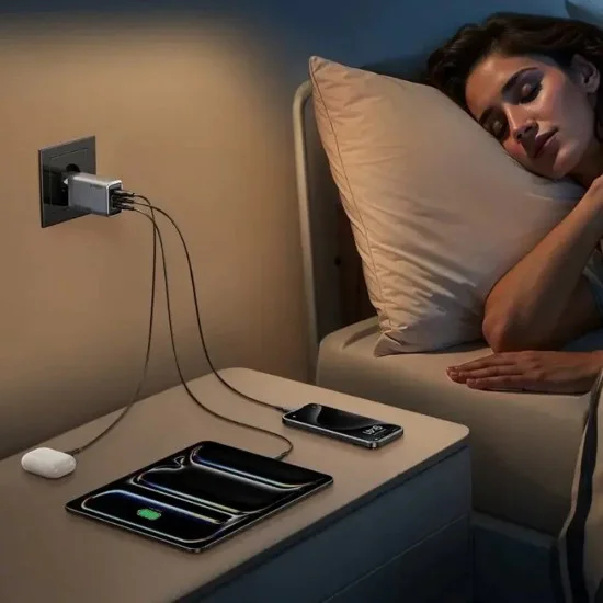 Зарядно устройство Anker Wall Charger Prime - GaN бързо зарядно, 2x Type-C, USB, 100W, EU - Сиво