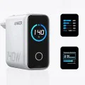 Зарядно устройство Anker (Wall Charger) - с включен Type-C кабел, 3x USB-C, USB, 140W - Сиво